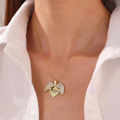 Engrave Name Open Heart Neckless