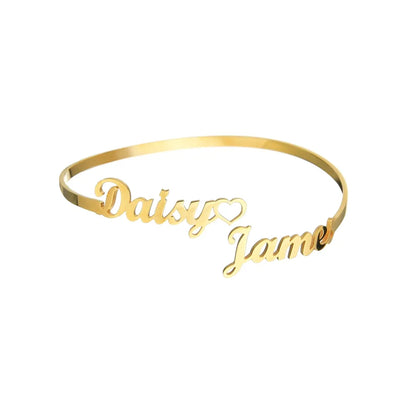 Custom Double Names Bangle