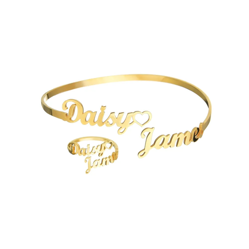 Custom Double Names Bangle