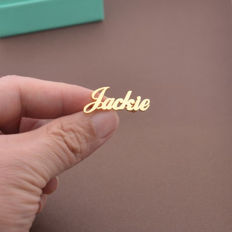 Name Pins Nameplate Brooch Meaningful Wedding Gift Logo Custom