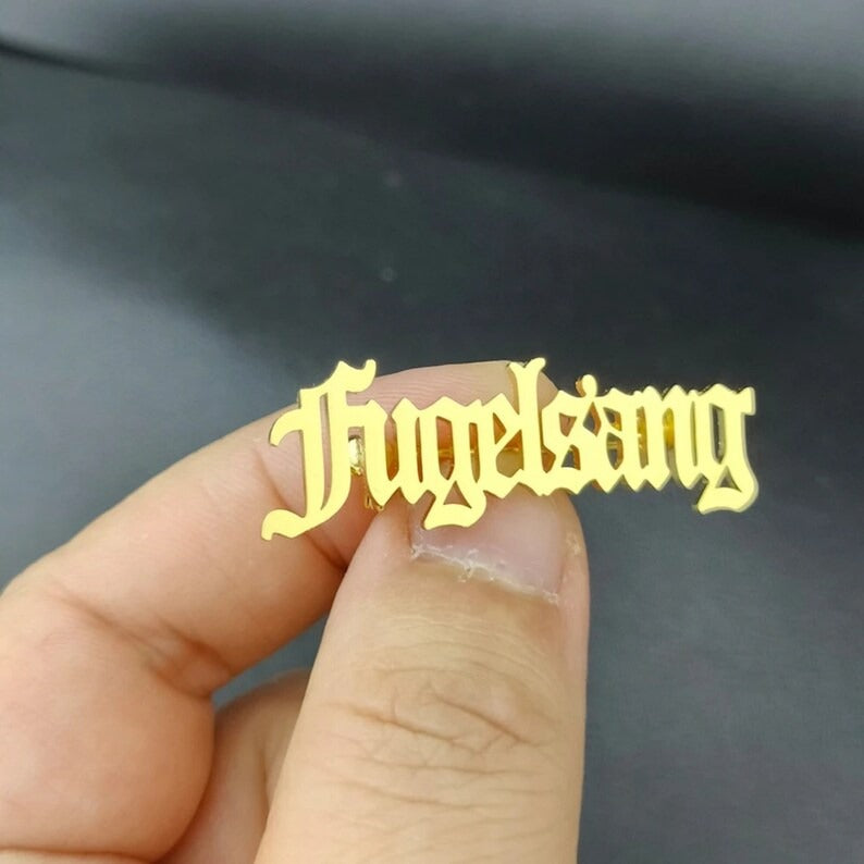 Name Pins Nameplate Brooch Meaningful Wedding Gift Logo Custom