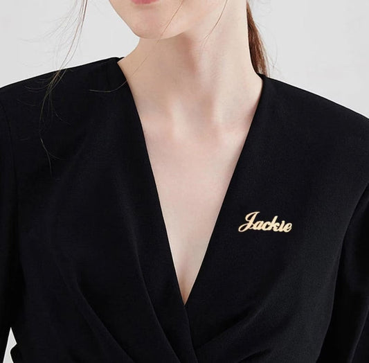 Name Pins Nameplate Brooch Meaningful Wedding Gift Logo Custom
